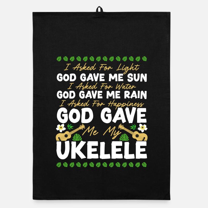 Hawaiian Ukulele Uke I Asked For Organic Geschirrtuch