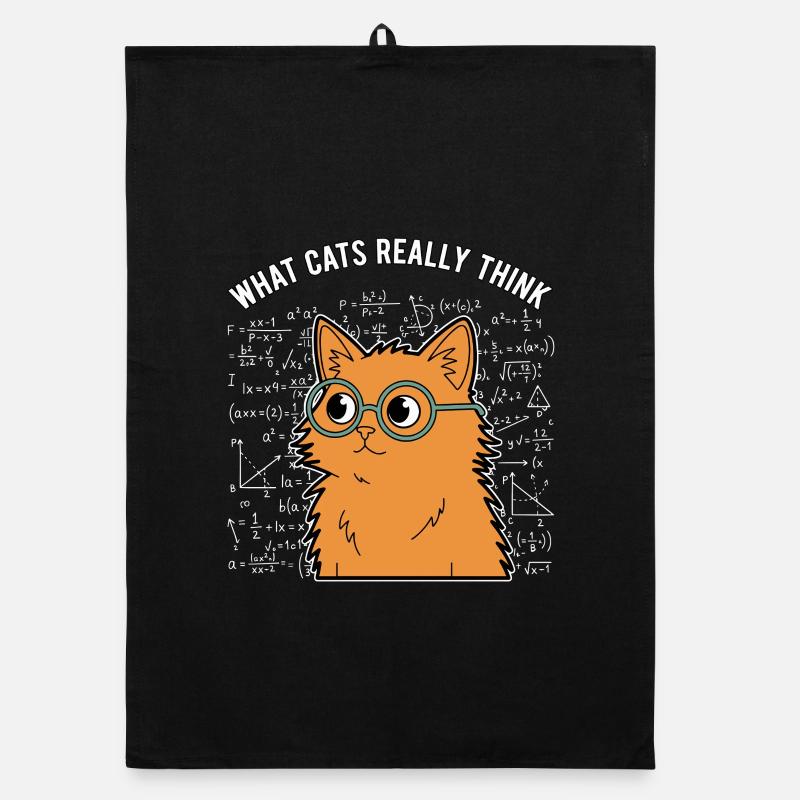 Ce que les chats pensent vraiment : Maths drôles Torchon bio