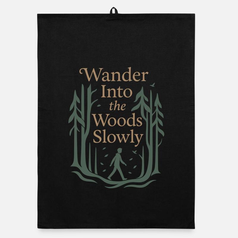 Forest Walk Overthinker Mental Reset Organic Geschirrtuch
