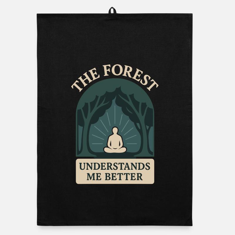 Forest Walk Overthinker Mental Reset Organic Geschirrtuch