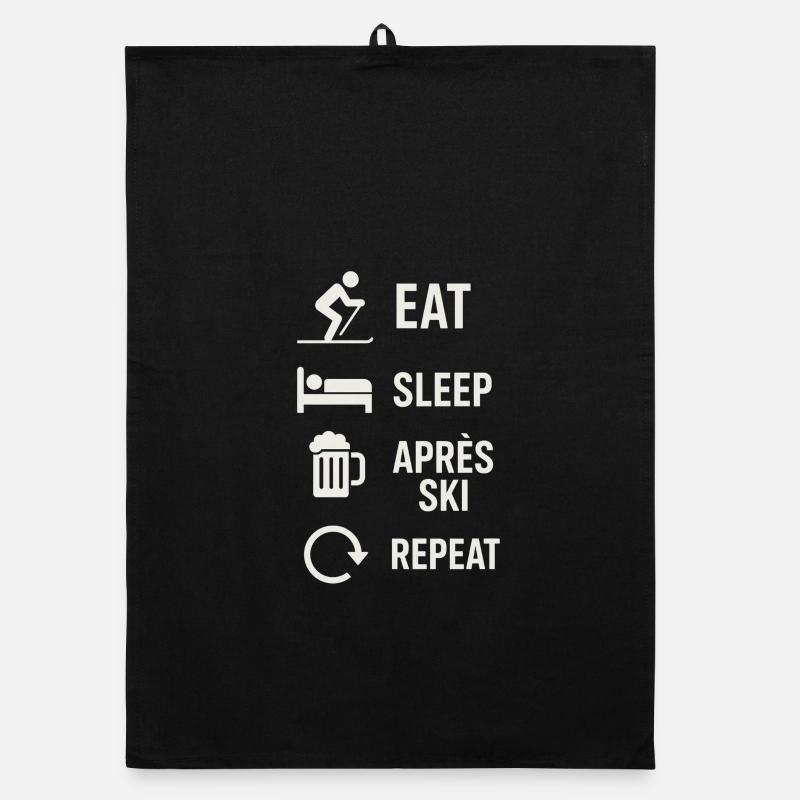 Eat Sleep Après Ski Repeat Organic Geschirrtuch