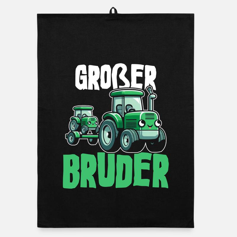 Big Brother Tractor Petits frères et sœurs aînés Torchon bio