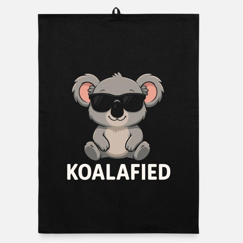 Koala mit Sonnenbrille Organic Geschirrtuch