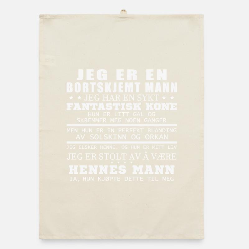 Ich bin ein verwöhnter Mann. Organic Geschirrtuch