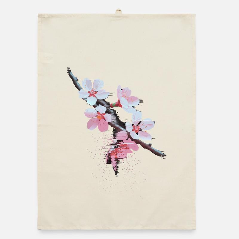 Succursale d’art bug de Cherry Blossoms Torchon bio