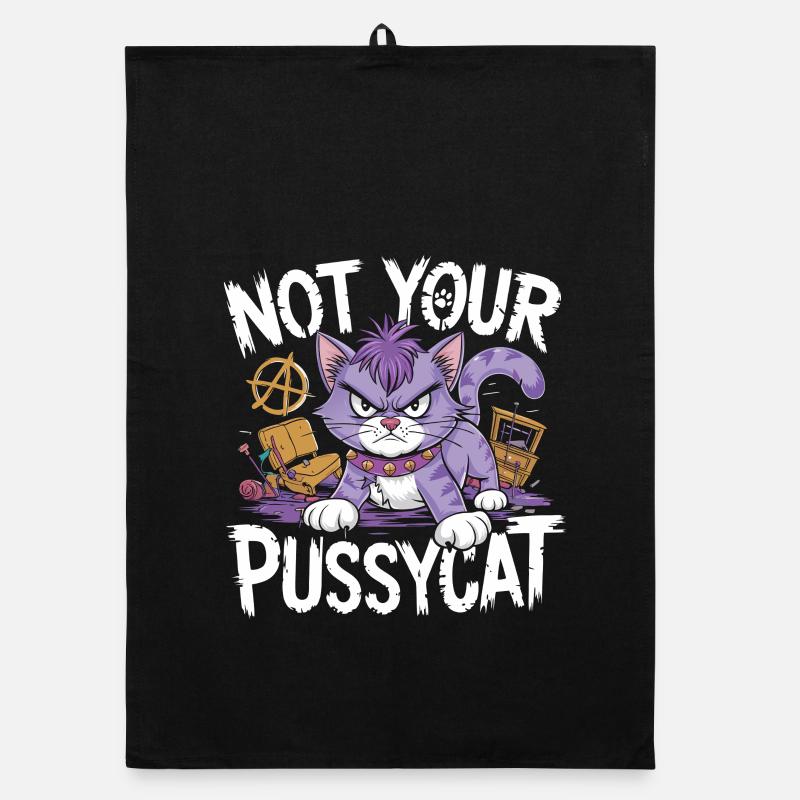 Chat rebelle à l’attitude punk Torchon bio