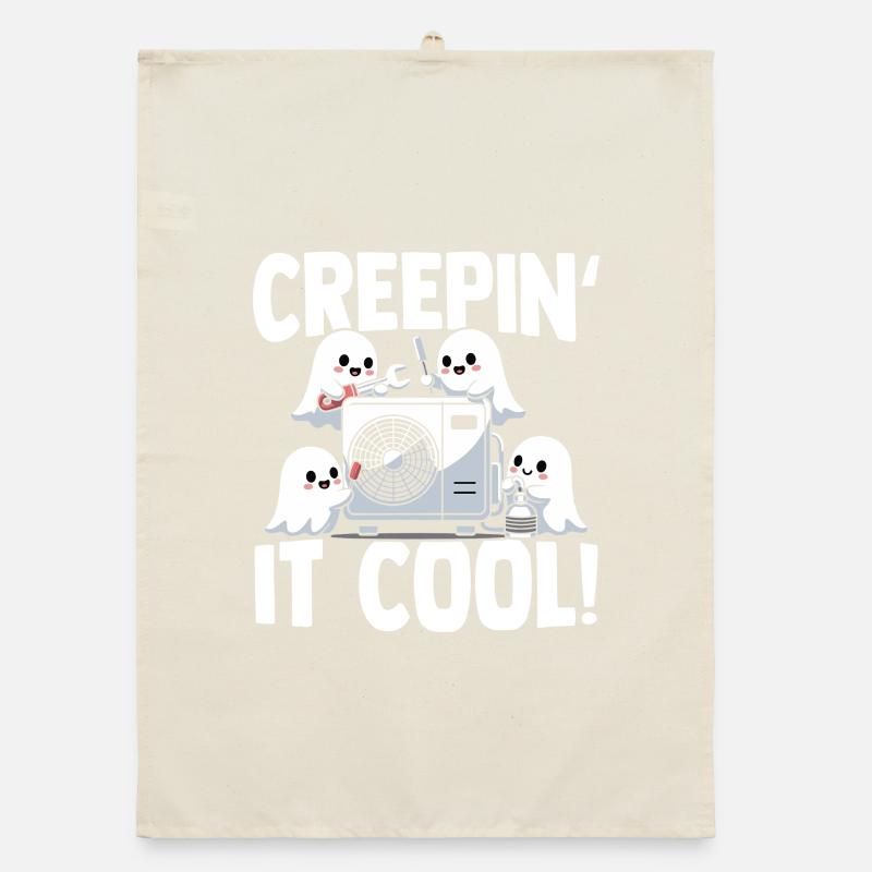 Technicien climatiseur Spooky Ghost CVAC Torchon bio