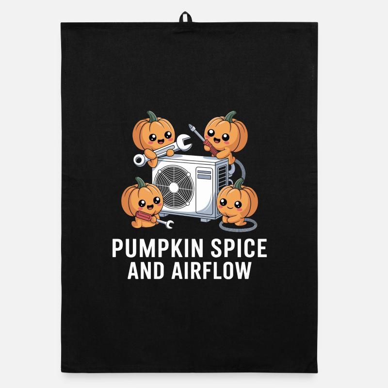 Funny Halloween Pumpkin Air Conditioning And Ventilation Professionals Organic dish towel