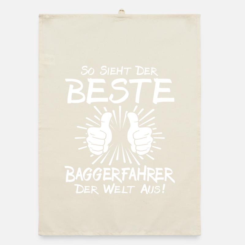 Bester Baggerfahrer Organic Geschirrtuch