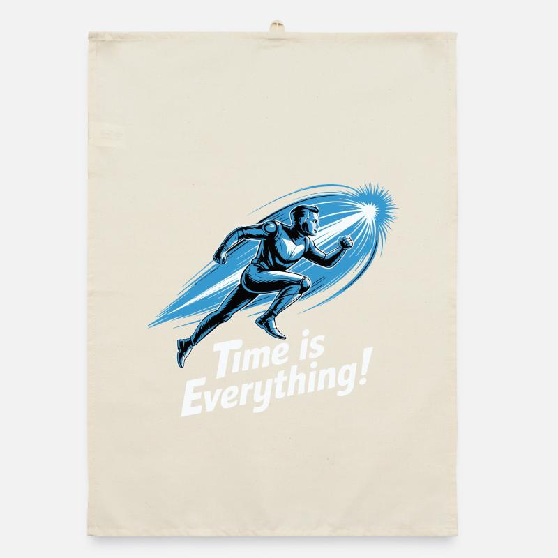 Time is Everything Runner Organic dish towel