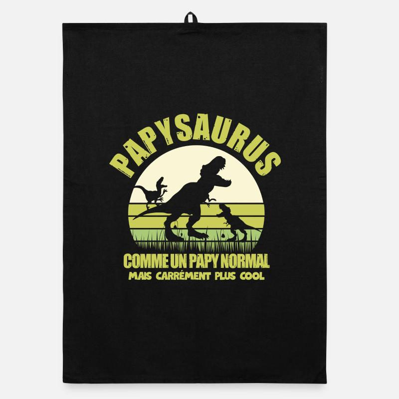 Papysaurus as a Normal Grandpa Humor Organic dish towel