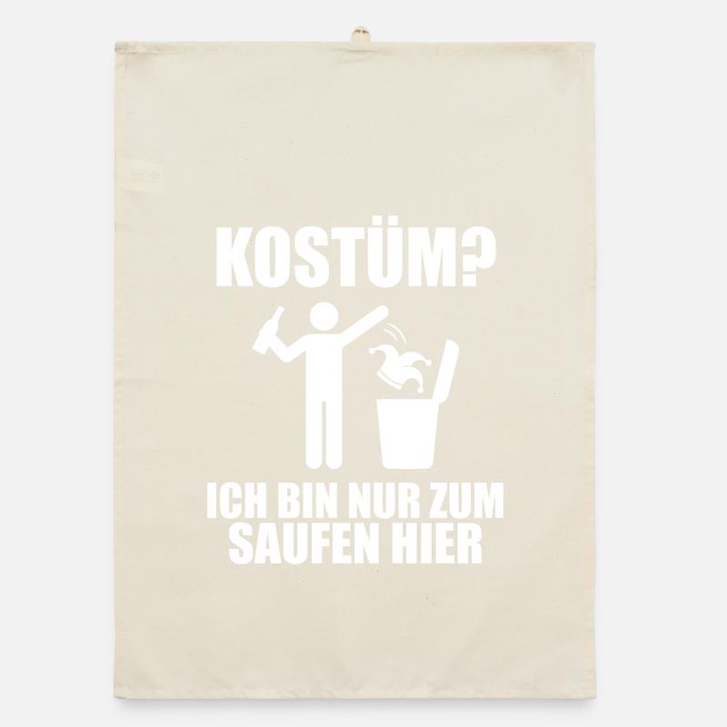 COSTUME? Only here for drinking – Anti-Carnival Organic dish towel
