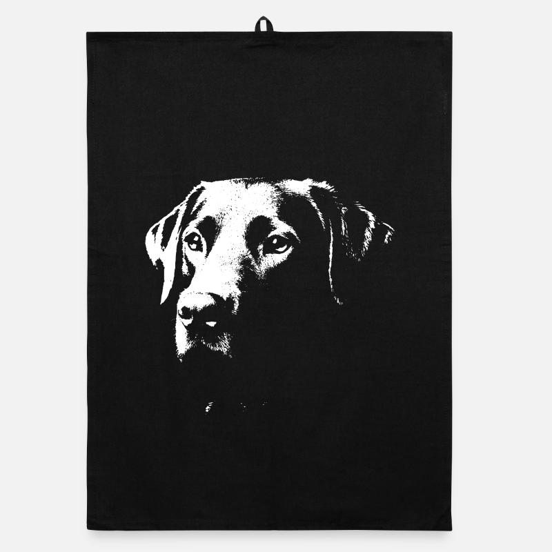 Stilvolles Labrador-Design Organic Geschirrtuch