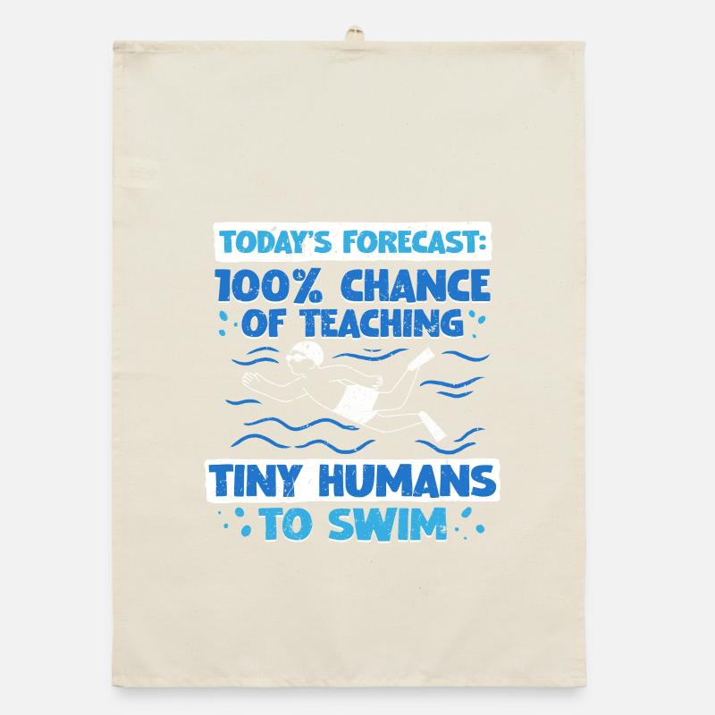 Swimming Instructor Teaching Tiny Humans To Swim Organic dish towel
