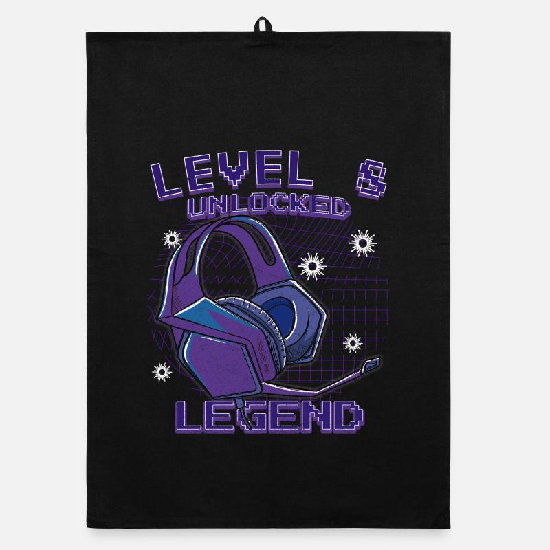Level 8 Up Legend Headphones Organic dish towel