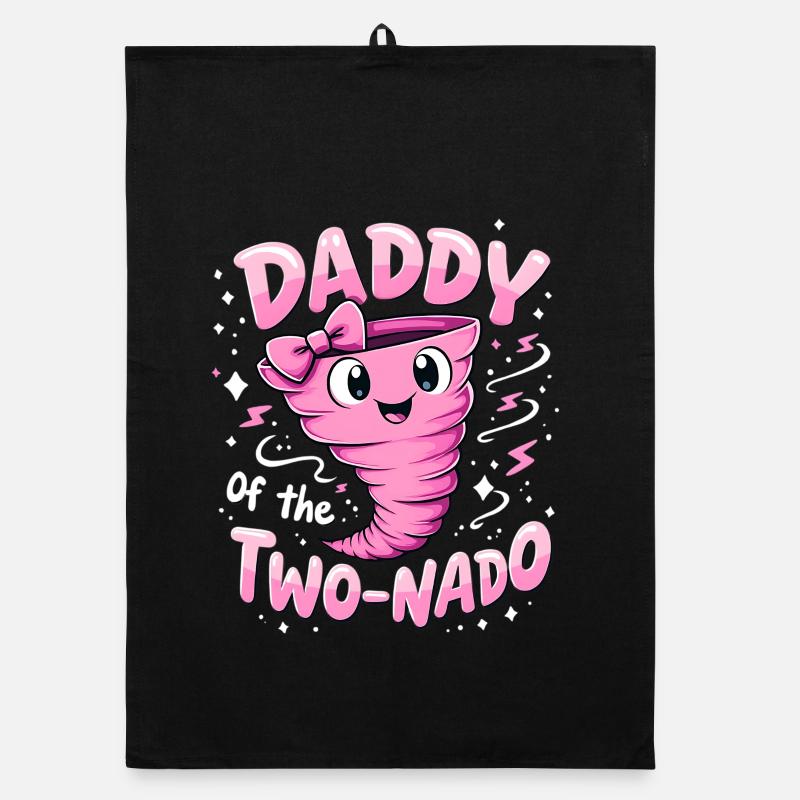 Daddy Two-Nado Pink Wirbel Organic Geschirrtuch