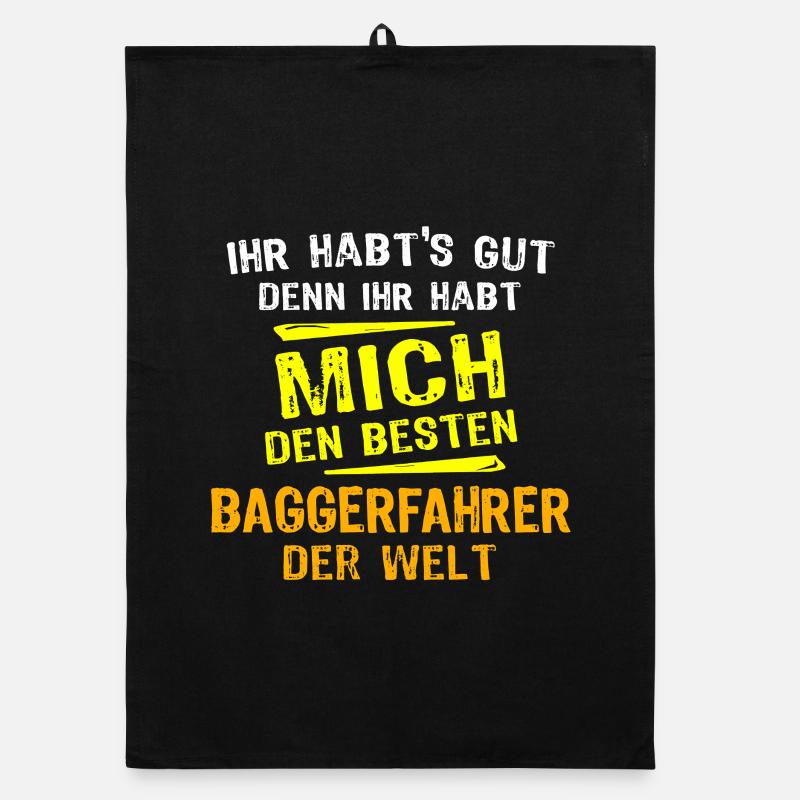 Excavator Driver Gift Organic dish towel