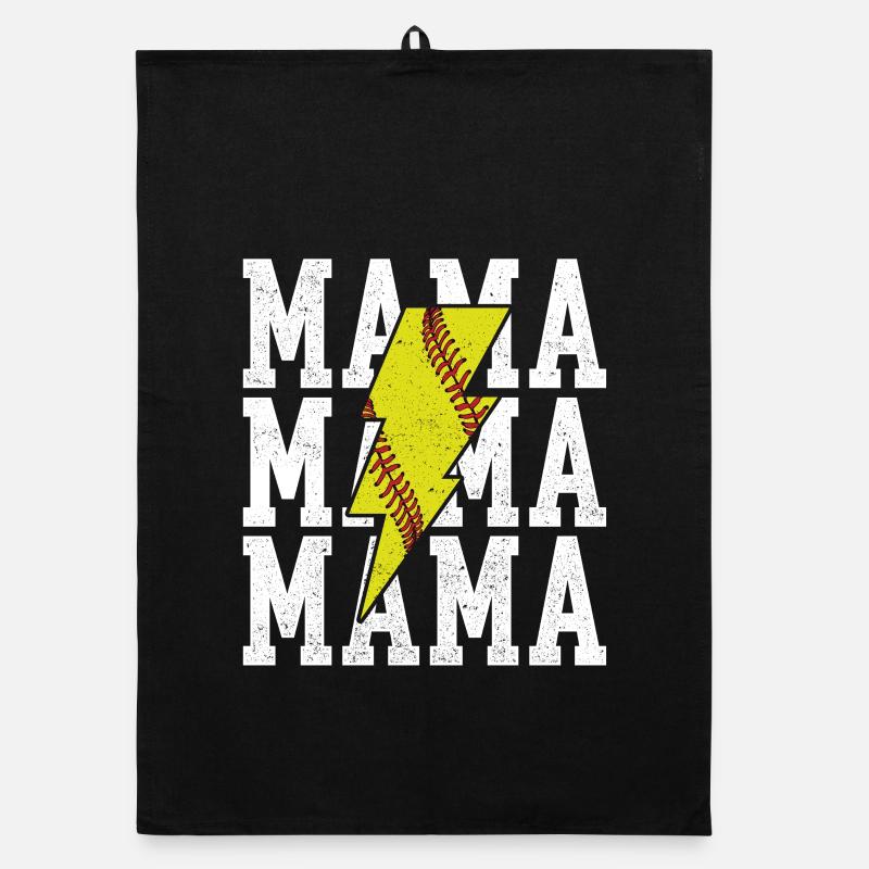 Mama Softball Vibes Spieltagsgeist Organic Geschirrtuch