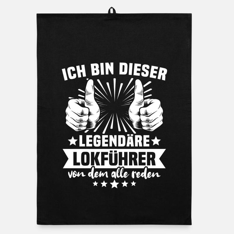 Train Driver Legend Organic dish towel