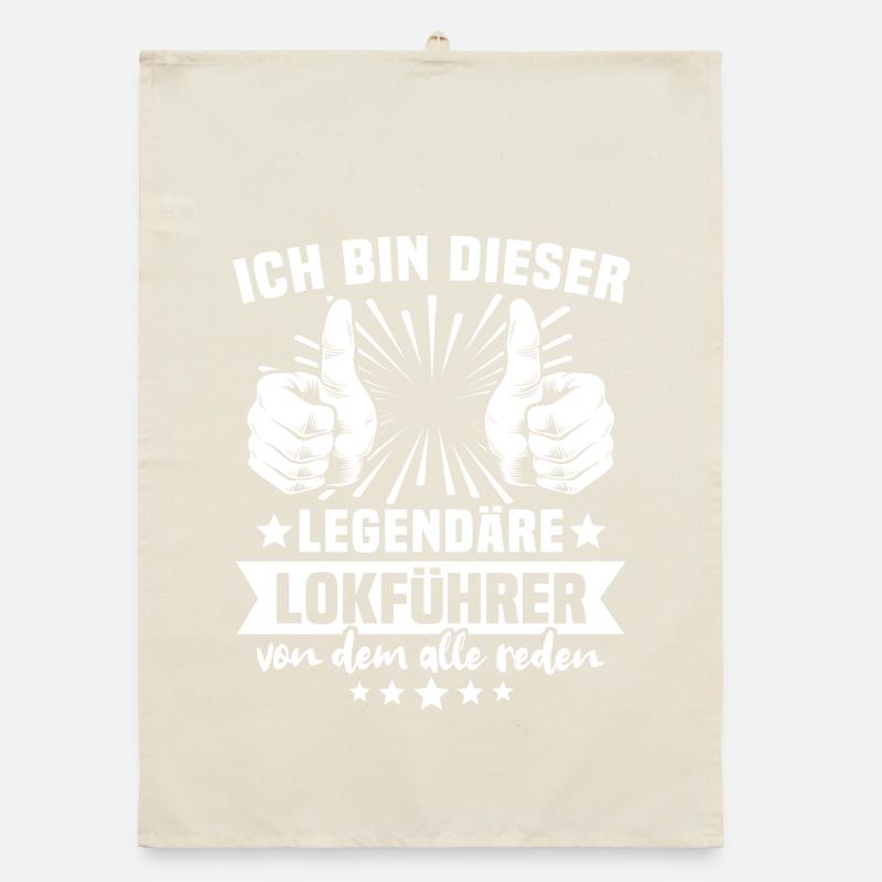 Train Driver Legend Organic dish towel