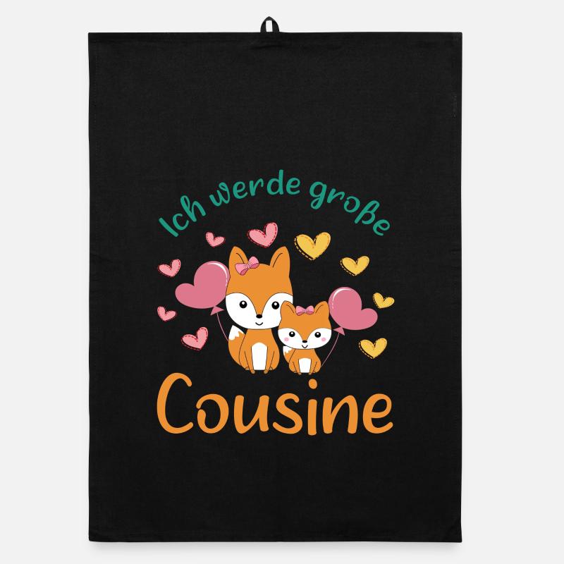 Bientôt, grand cousin 2026 Les Renards deviendront grands cousins Torchon bio