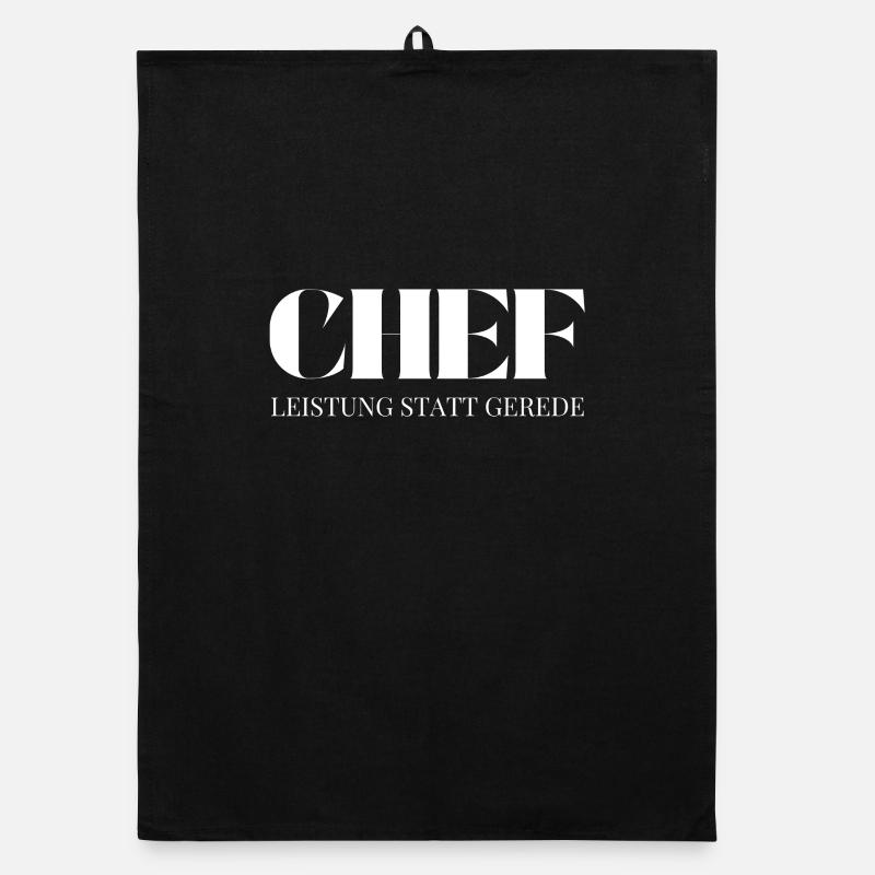 Chef Spruch Leistung statt Gerede Organic Geschirrtuch