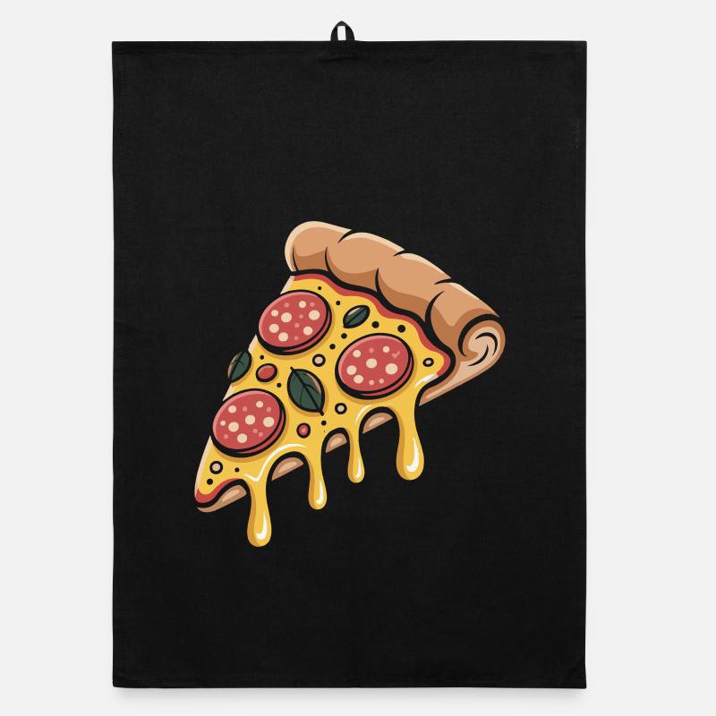 Pizza Handslice de dessins animés Torchon bio