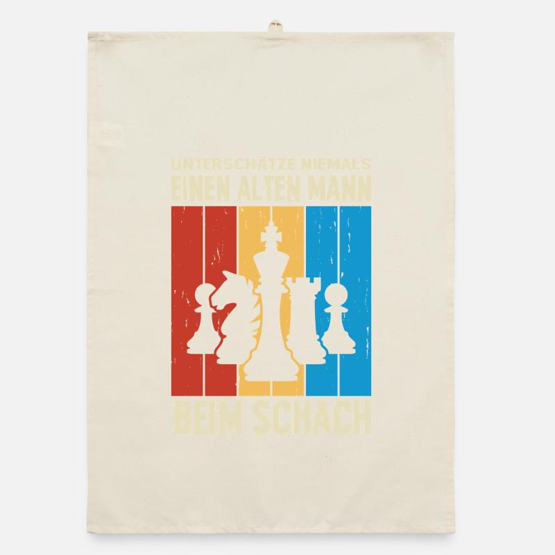 Cadeaux pour joueurs d’échecs Accessoires d’échecs Échiquier Échiquier Torchon bio