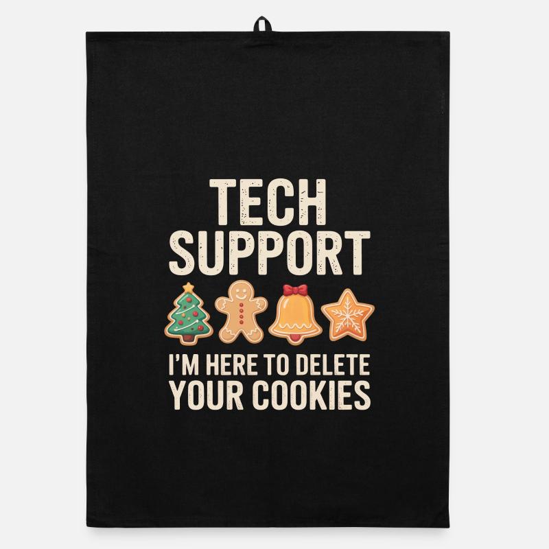 Tech Support Cookies Joke Tee Organic dish towel