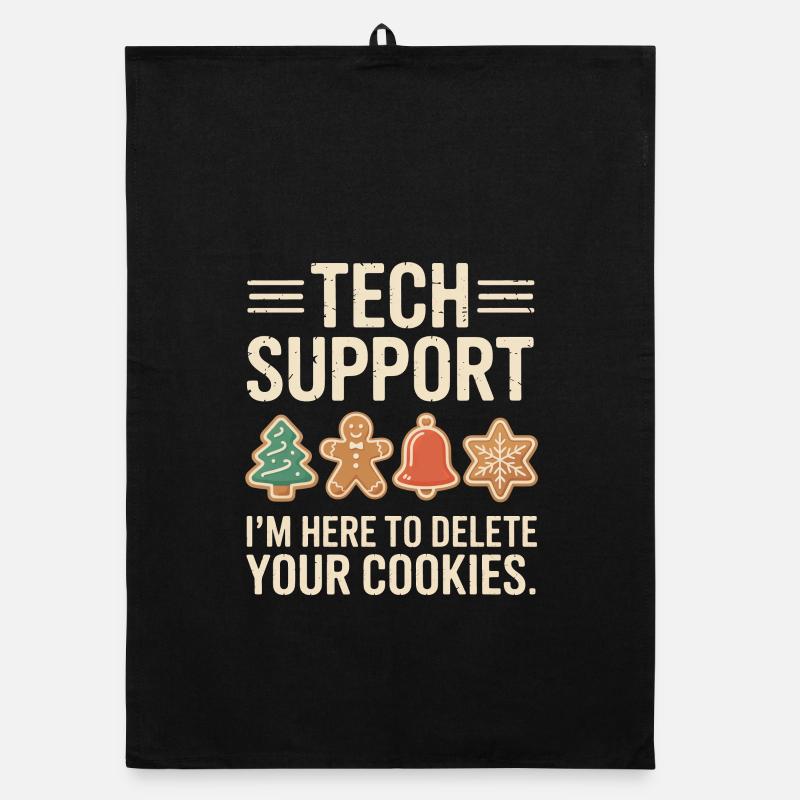 Technische Support-Cookies: Yuletide debuggen Organic Geschirrtuch