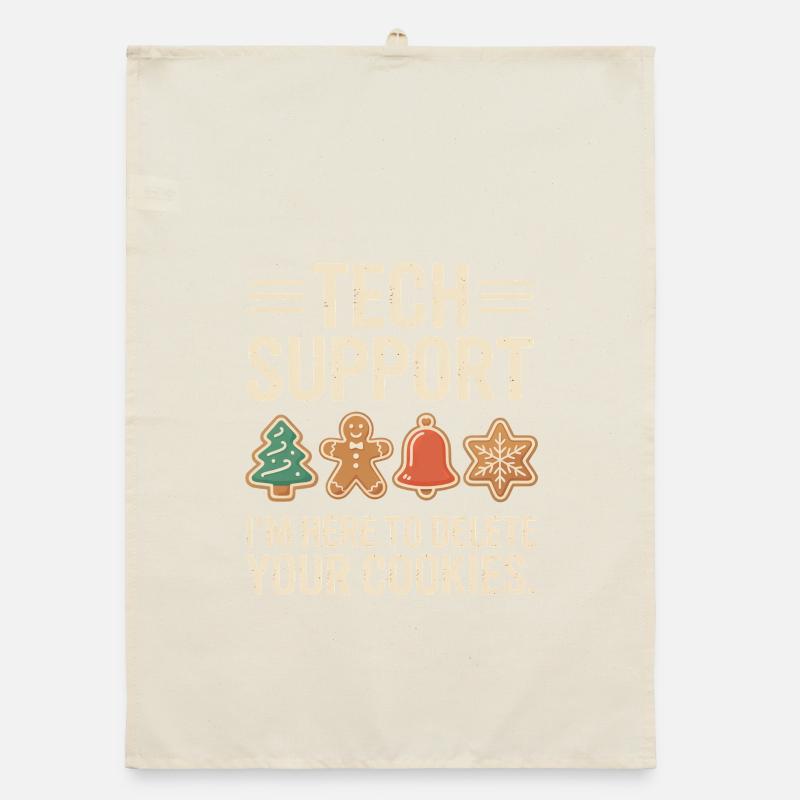 Tech Support Cookies: Debugging Yuletide Organic dish towel