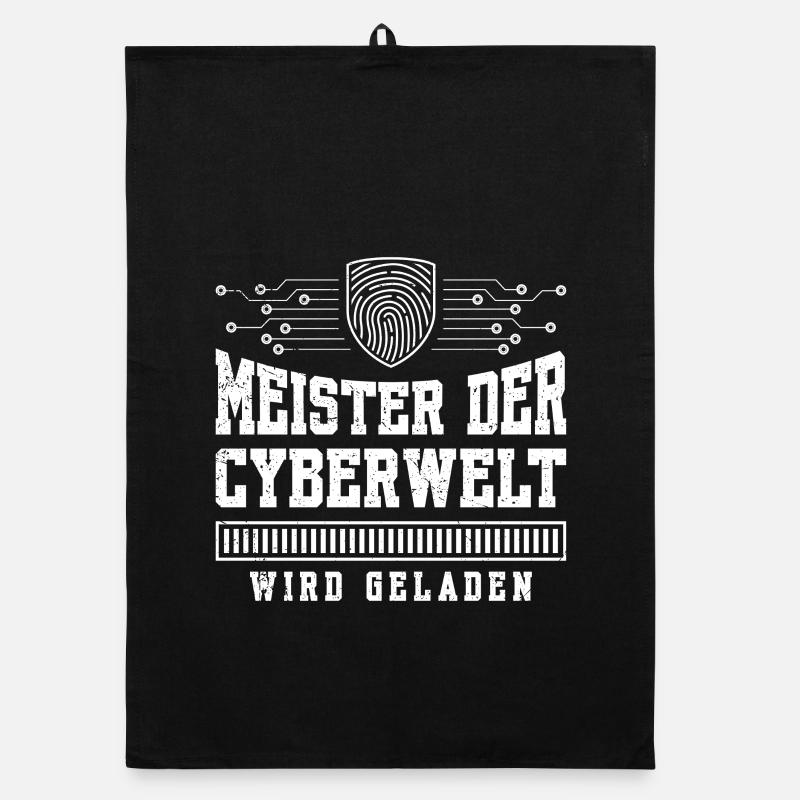 Computerscience MASTERS OF THE CYBER WORLD ARE LOADING Organic dish towel
