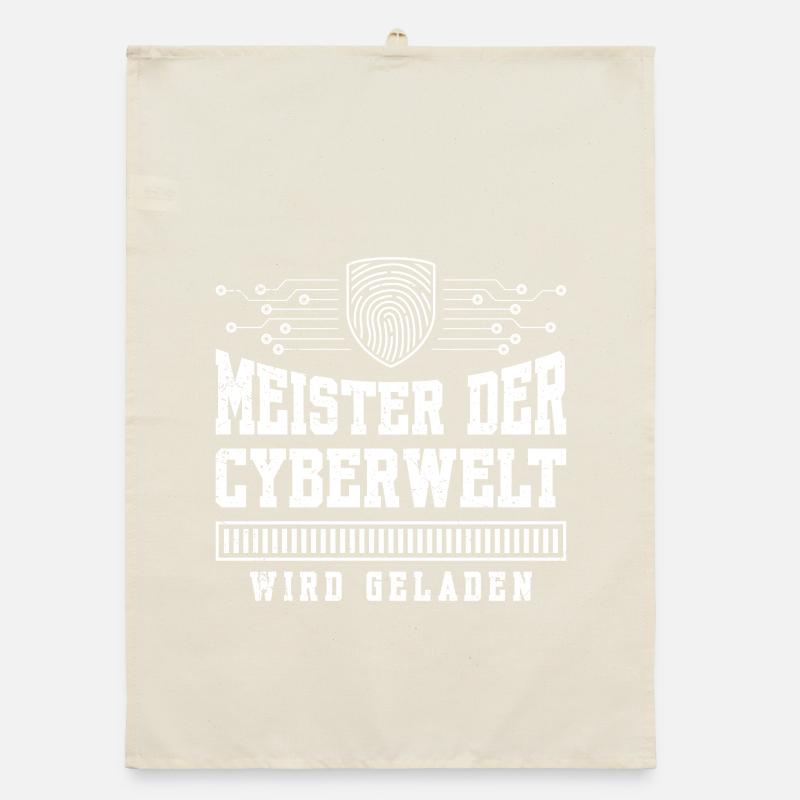 Computerscience MASTERS OF THE CYBER WORLD ARE LOADING Organic dish towel