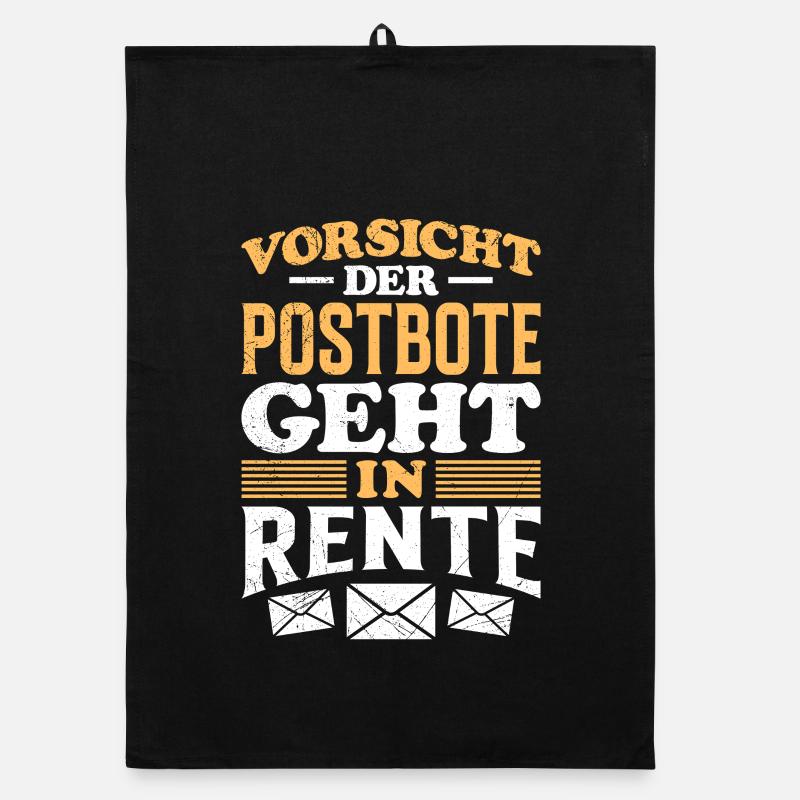 Briefträger DER POSTBOTE GEHT IN RENTE Lustiges Organic Geschirrtuch