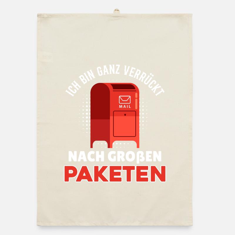 Postman I'M CRAZY ABOUT BIG PARCELS Organic dish towel