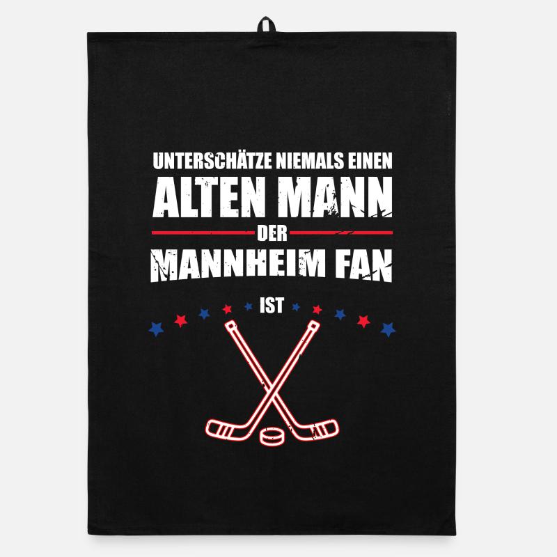 Alter Mann - Mannheim Eishockey Fan | Retro Organic Geschirrtuch