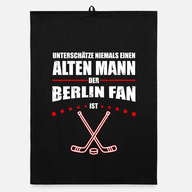 Alter Mann - Berlin Eishockey Fan | Retro Organic Geschirrtuch