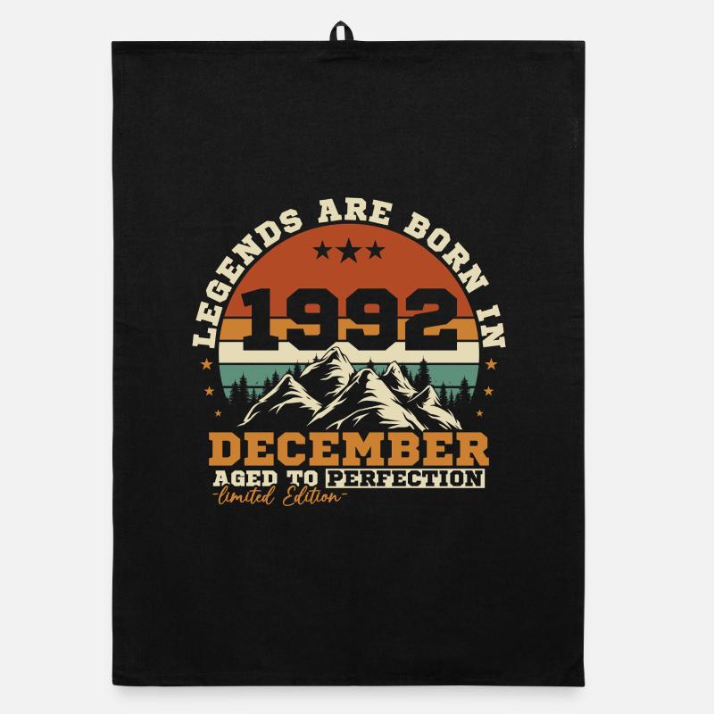 December 1992 Vintage Birthday Gift Organic dish towel