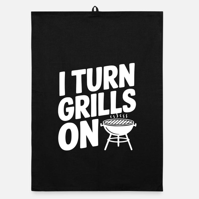 Ich schalte den Grill ein Organic Geschirrtuch