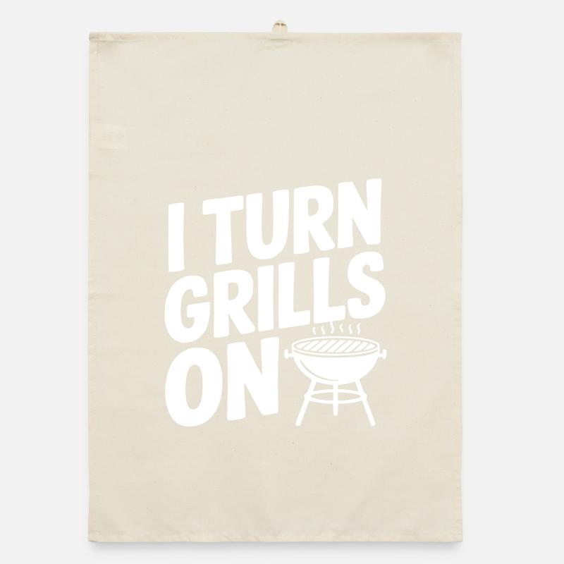 Ich schalte den Grill ein Organic Geschirrtuch