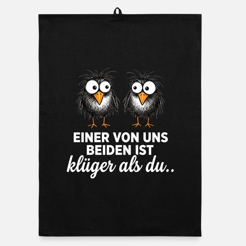Einer von uns ist klüger als du! Organic Geschirrtuch