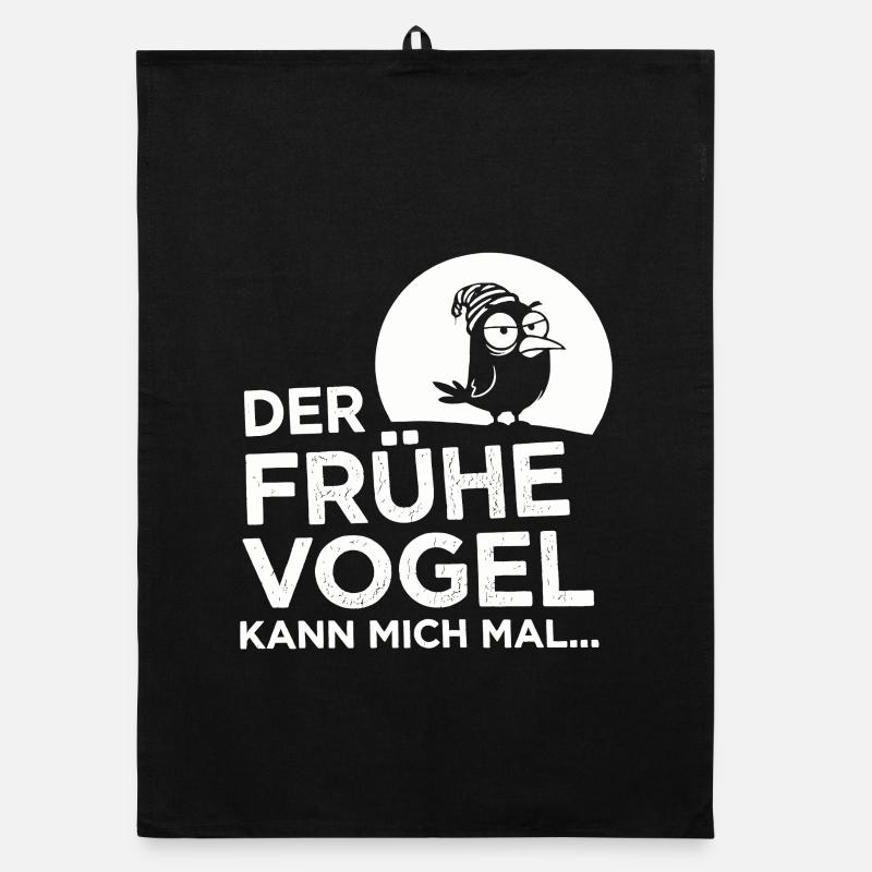 The early bird can me! Organic dish towel