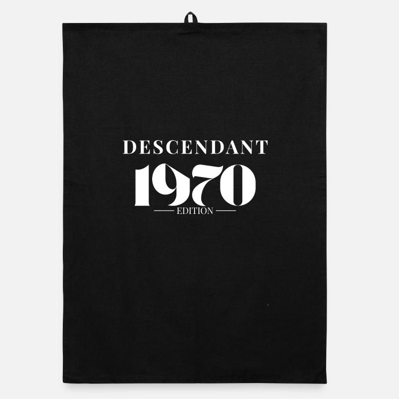 Descendant Édition 1970 - Torchon bio - noir