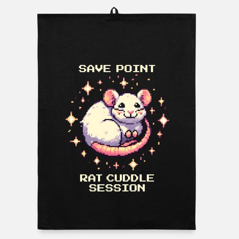 Savepoint: Rat Cuddle Time | Color Rat Organic dish towel
