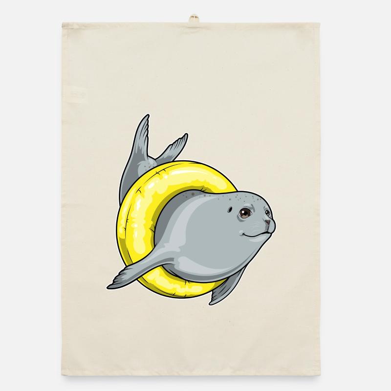 Été de nage dans le ring de nage des phoques Torchon bio