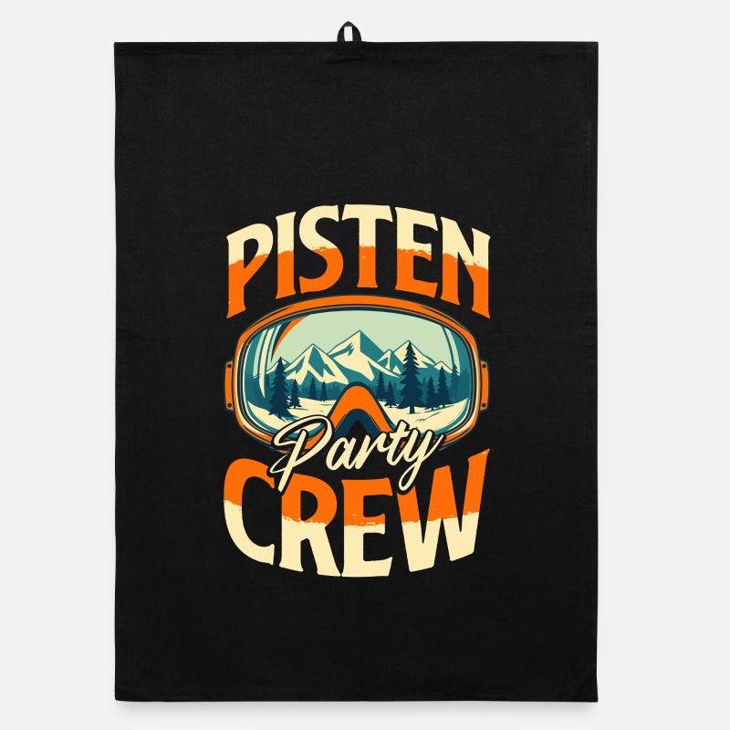 Slopes Party Crew Après Ski Organic dish towel