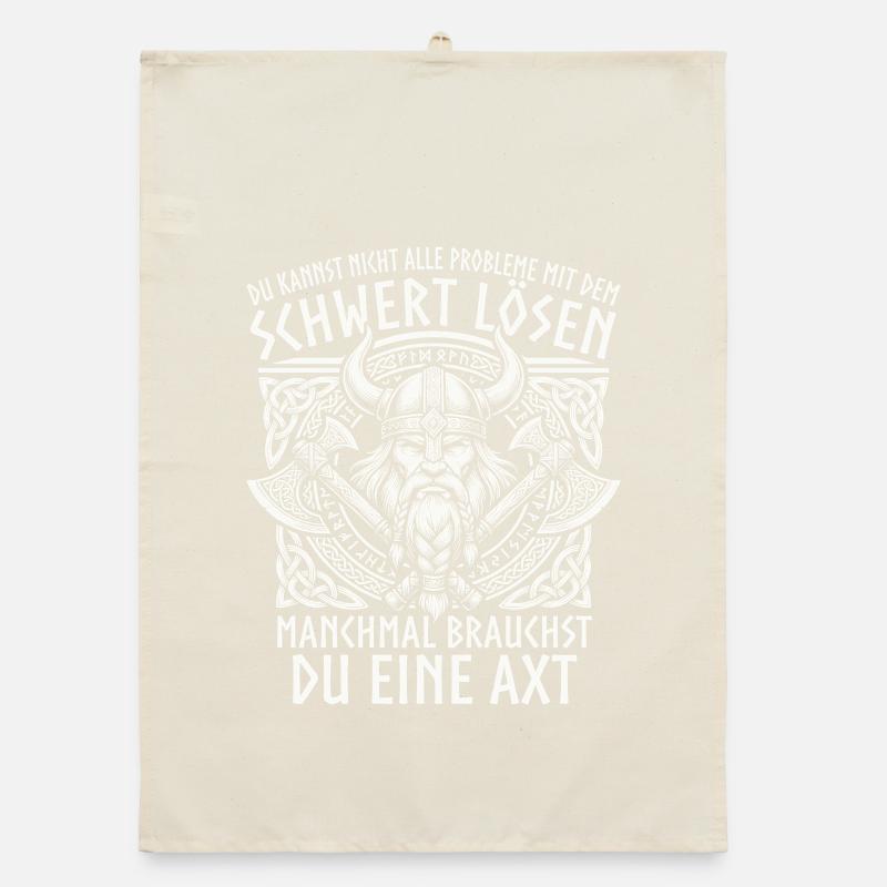 Comic Wikinger: Der tapfere Krieger Organic Geschirrtuch