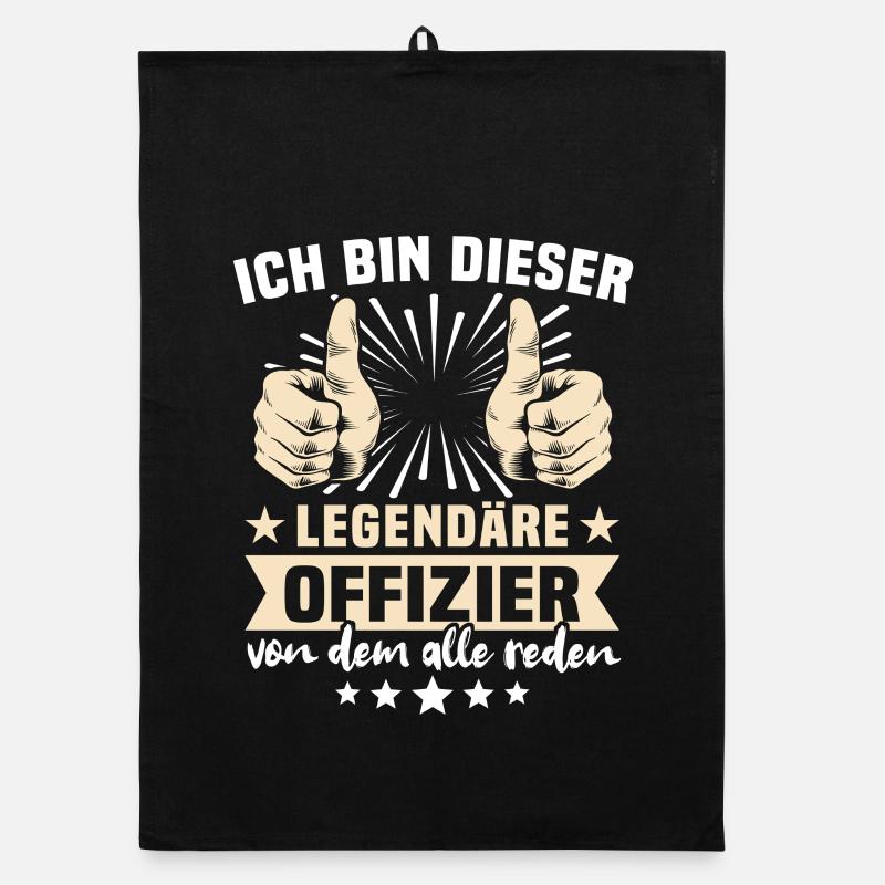 Offizier Sprüche Organic Geschirrtuch