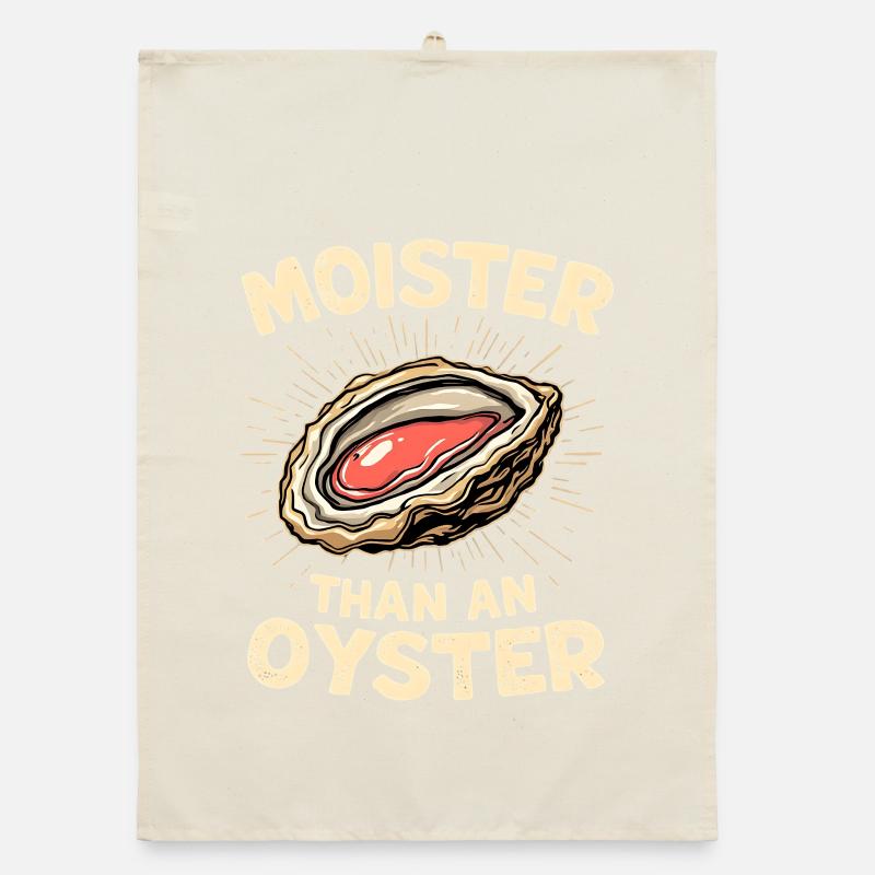 Moit comme une huître – jeu de mots Torchon bio