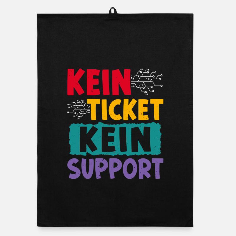 Nerd Computer KEIN TICKET KEIN PROBLEM LUSTIG Organic Geschirrtuch